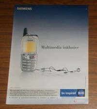 Seltene Werbung SIEMENS SL45 Mobiltelefon Handy - Multimedia inklusive 2001