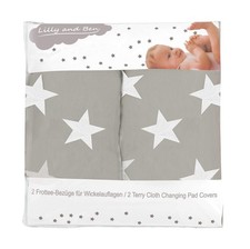 Lilly and Ben® Wickelauflagenbezug 2er Pack I kuscheliger & saugstarker Bezug mi
