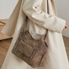 Schultertasche Damen Leder