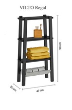 IKEA Vilto Regal Badezimmerregal Ablageregal massive 47X90 schwarz