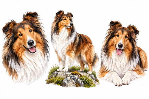 Sticker langhaar collie - langhaar,