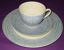 Arzberg 2000 Löffelhardt Bastdekor *** KAFFEEGEDECK in BLAU *** von 1947-1970