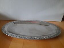 Servierplatte, Aufschnittplatte mit stilvollen Randdekor, oval L37cm, B20 cm