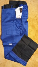 Planam Schweißerbundhose Weld Shield, Größe 54, kornblau/schwarz -