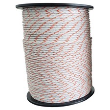 Weidezaunseil Premium weiß/orange 500 m 11 Leiter 6mm Weidezaunlitze Weidezaun 