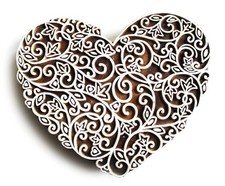 HOLZSTEMPEL HERZ L=17 cm