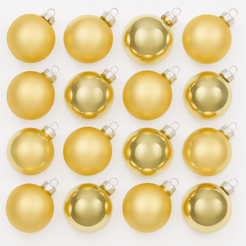 18er set weihnachtskugeln glas - 18er,