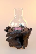 Wurzelholz Windlicht Teelichthalter Massivholz Teak Kerzenständer Dekoration