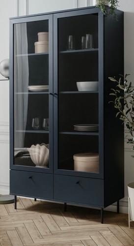 Vitrine blau wohn und - vitrine, wohn-