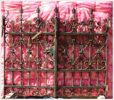 Antike Garten Pforte Tor Rankgitter Schmiedeeisen Personaltür Altanstrich № 3.