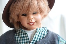 Susi Eimer Trollkinder "Jacob" von Götz 1998 mit Zertifikat Sammlerpuppe