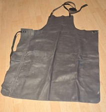 DDR-Latzschürze Leder für Schweißer/Schmied, 87,5×75 cm, verstellbar Dunkelgrau