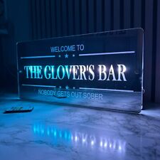 Personalisiertes LED Bar Schild - Individuelle Hausbar Plakette - Männerhöhle Leuchtgeschenk
