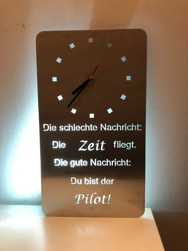 Wanduhr edelstahl geschenk - wanduhr,