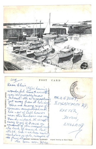 Vintage postkarte crabby - -,
