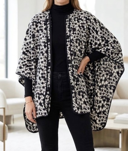 Oversize winter poncho - winter, cape