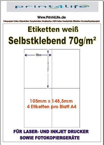 400 etiketten 105x148 din - mm,