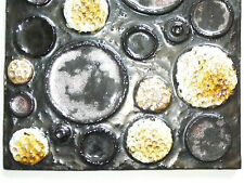 CERAMANO Wandfliese Wandbild Urania 61 schwarz Keramik 29x29 Heuckeroth 70er