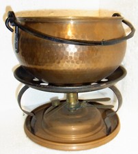 #4619# KupferTopf Fondue, Stövchen/Rechaud, WAGNER/Stephanie/VINORA, zus. 1,9 kg