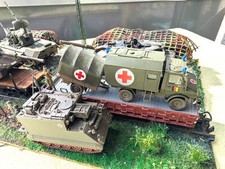 H0 Diorama 1/87 Bundeswehr Verladung ,Manöver, Fahrzeuge,Figuren