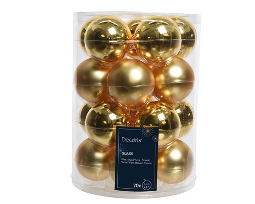 Weihnachtskugeln 6cm glas - 20,