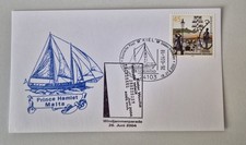 Postkarte mit schiffsstempel - postkarte,