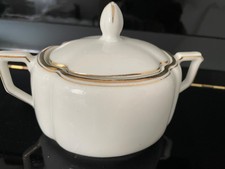 Zuckerdose Weiß Goldrand Nr. 12