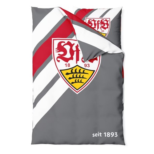 Bettwäsche wappen grau vfb - grau,