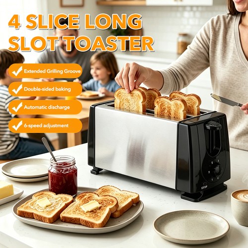 Toaster edelstahl langschlitz - edelstahl,