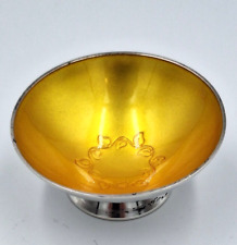 Vollmer Bahner Sterlingsilber Salz Krug mit Gelb Emaille 925er Silber