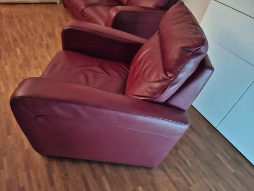 Sessel rotes leder passendes - leder, (passendes