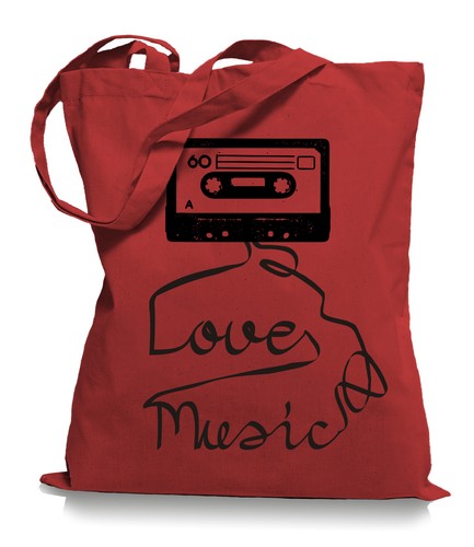 Loves music jutebeutel - -,
