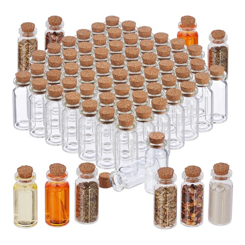 Mini glasflaschen mit - , korken