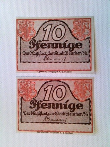 Banknoten notgeld stadt - banknoten,,