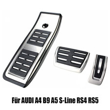 Silber Pedalkappen Fußstütze Automatik Sportpedale Für Audi A4 B9 A5 8W Q5 FY 