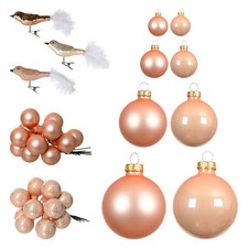 Christbaumschmuck Glas Weihnachtsbaumschmuck Christbaumkugeln Pfirsich Perle