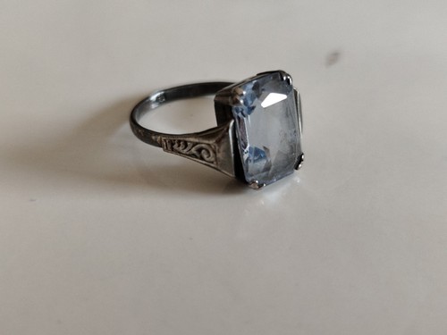 Antik ring aquamarin 830 - ring,,
