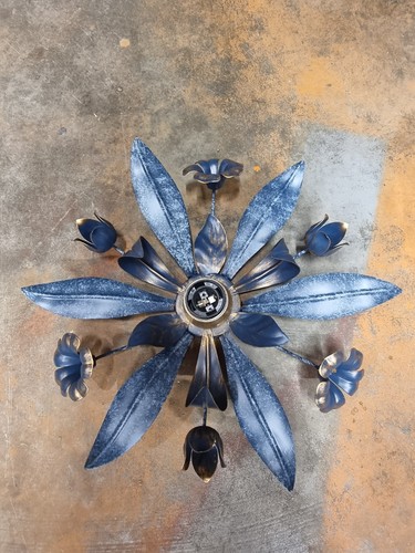 Blumenlampe blau gold marke - blau,
