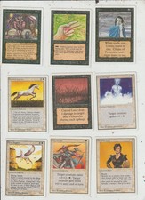 Lot 9 Karten Unlimited MAGIC MTG US 1994 EX-NM Gloom, Nettling Imp...