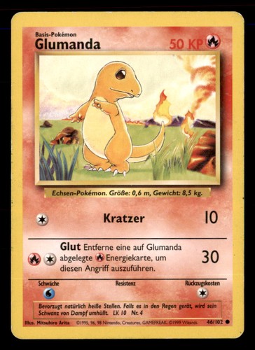 Pokemon glumanda 102 base - glumanda, 46/102