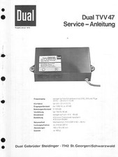 Dual Service Manual für TVV