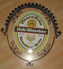 wirtschaft ausleger teil schmiedeeisen 2x emailschild alt pfauen bräu top deko