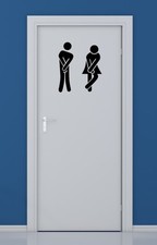 Wandtattoo WC Herren Damen