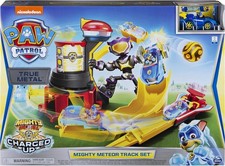 PAW PATROL Mighty Pups True Metal Meteor Spielset mit Chase Metall-Fahrzeug