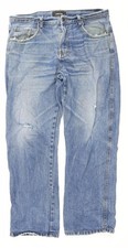 Drifter Herren Jeans blau Straight Leg W34 L30 Baumwolle Denim