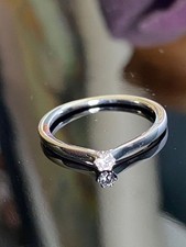 Verlobungsring Silber 925 mit Diamant 0,05 ct tw/si