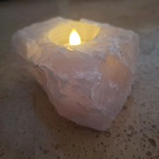 Teelichthalter aus Rosenquarz ca. 1kg 