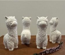 4x Alpaka Figur Deko Lama Tier