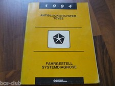 #J052 JEEP CHEROKEE GRAND WRANGLER 1994 ABS TEVES DIAGNOSE WERKSTATT HANDBUCH