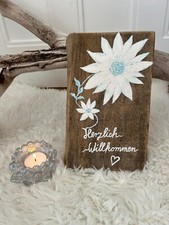 Herzlich Willkommen Schild auf